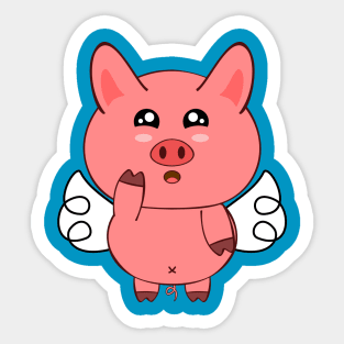 flying pig Sticker